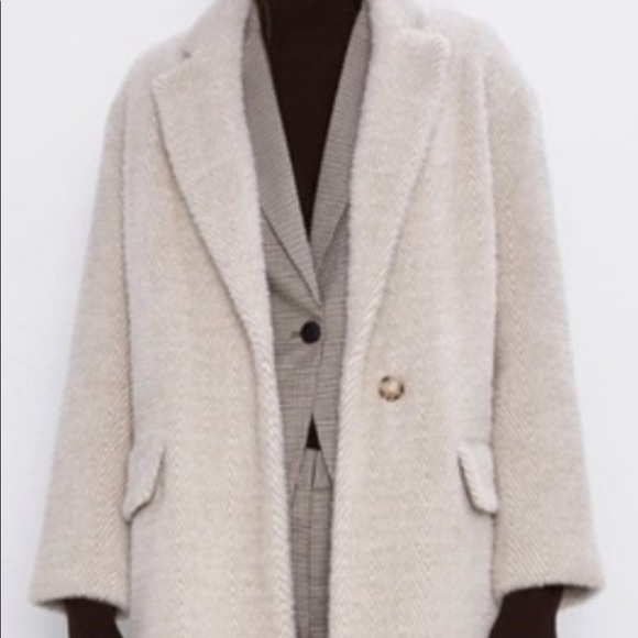 Zara Jackets & Blazers - Zara herringbone long coat